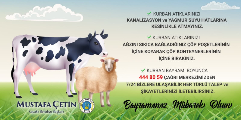 Kurban Atıklarımızı Sokağa Atmayalım, Çevremizi Koruyalım