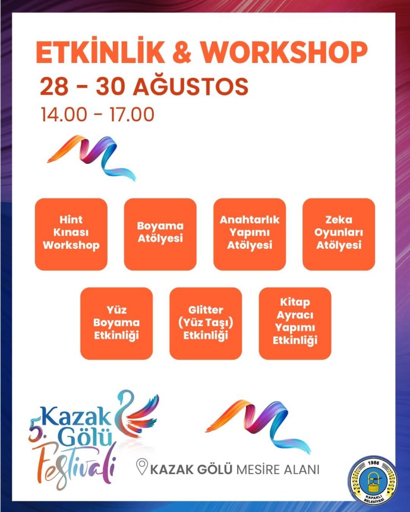 5.KAZAK GÖLÜ FESTİVALİ ETKİNLİK&WORKSHOP