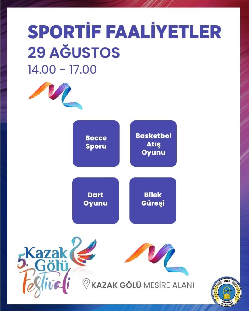 5.KAZAK GÖLÜ FESTİVALİ SPORTİF FAALİYETLER