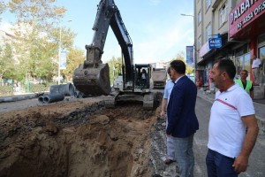 Başkan Çetin  Altyapı Çalışmalarını Yerinde İnceledi