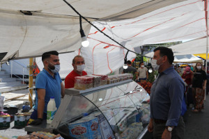 Semt Pazarında Kovid-19 Denetimi Gerçekleştirildi