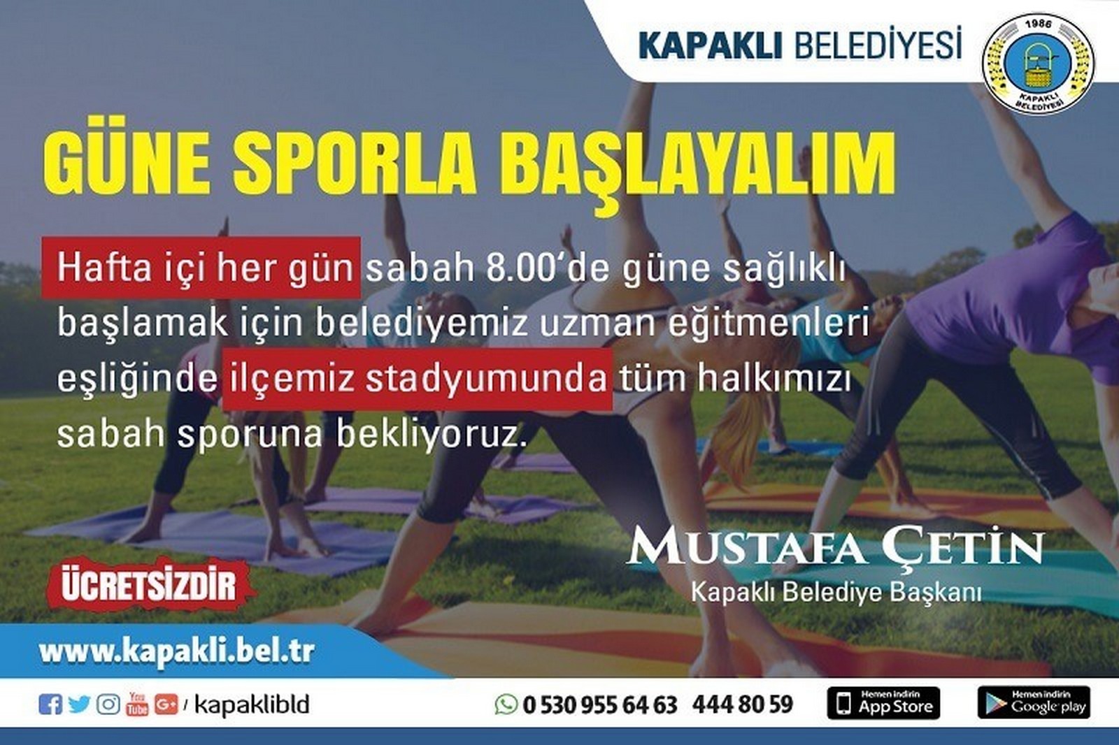 Açık hava sabah sporumuz başlıyor