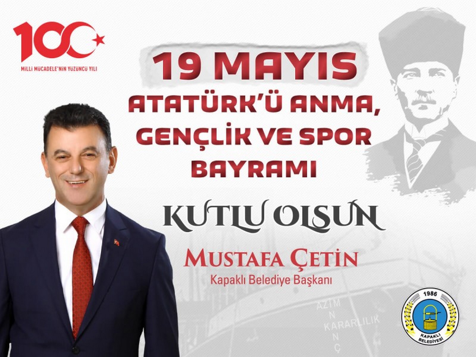 Başkan Çetin'den 19 Mayıs Mesajı