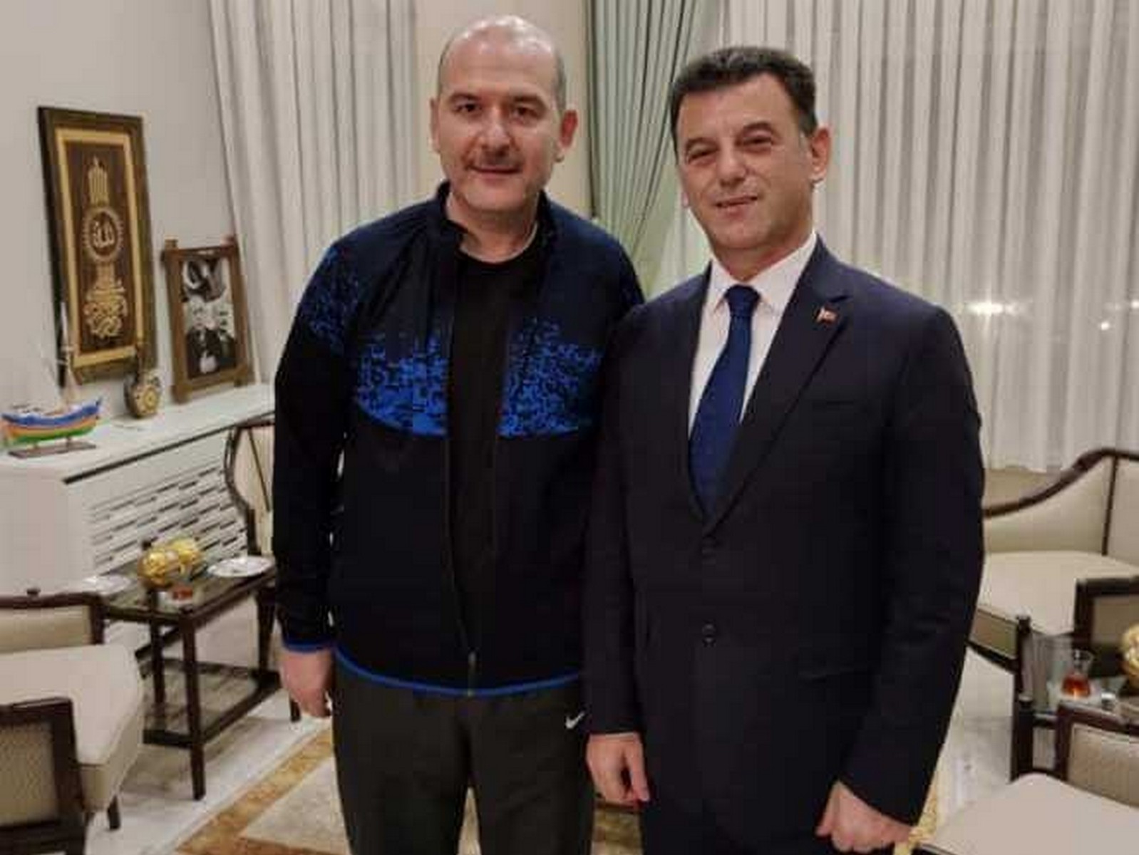 Başkan Çetin'den Bakan Soylu'ya Geçmiş Olsun Ziyareti