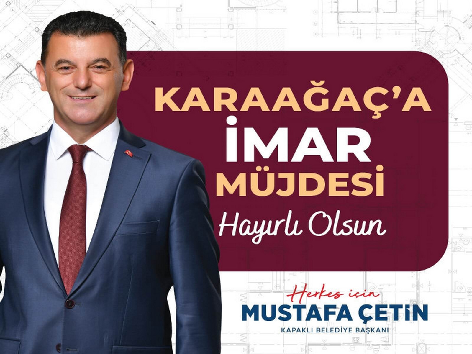 Başkan Çetin’den Karaağaç’a İmar Müjdesi