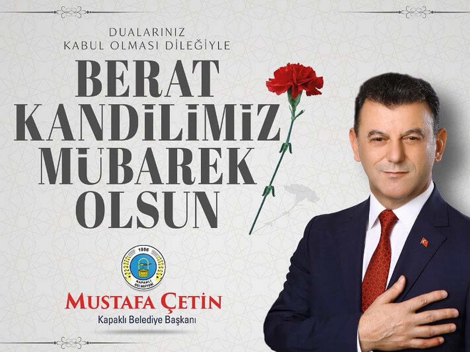 Başkan Çetin'in Berat Kandili Mesajı