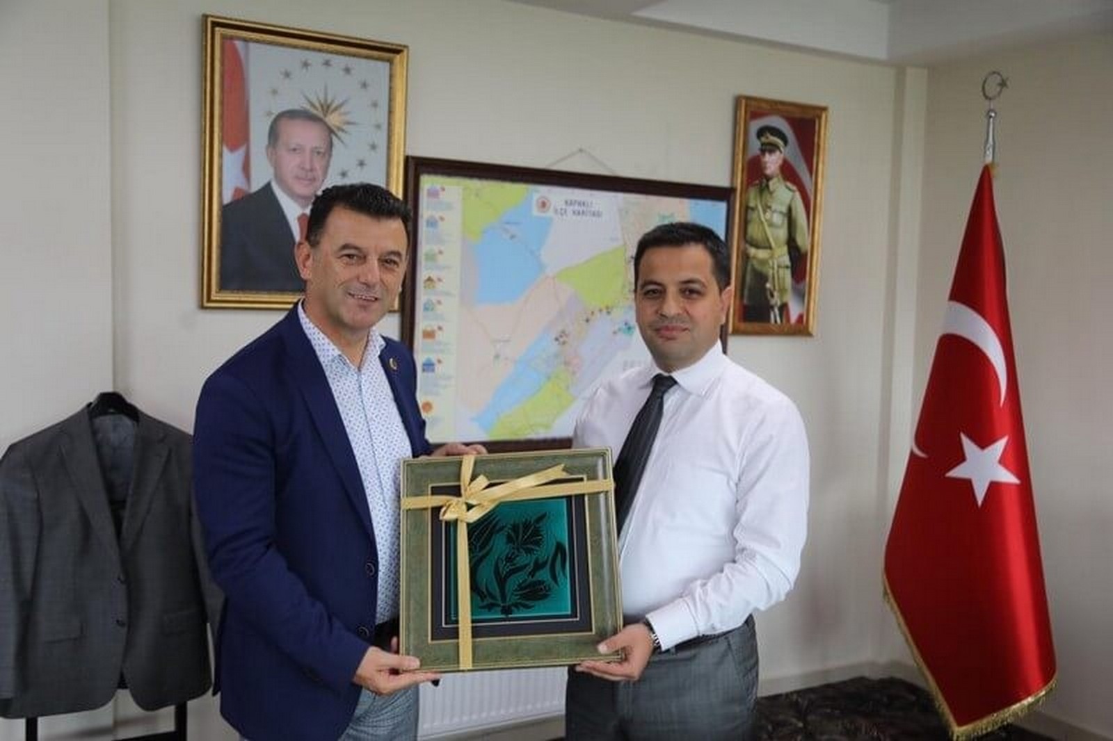 Başkan Mustafa Çetin'den  Kaymakam Hamitoğlu'na “Hayırlı Olsun” Ziyareti