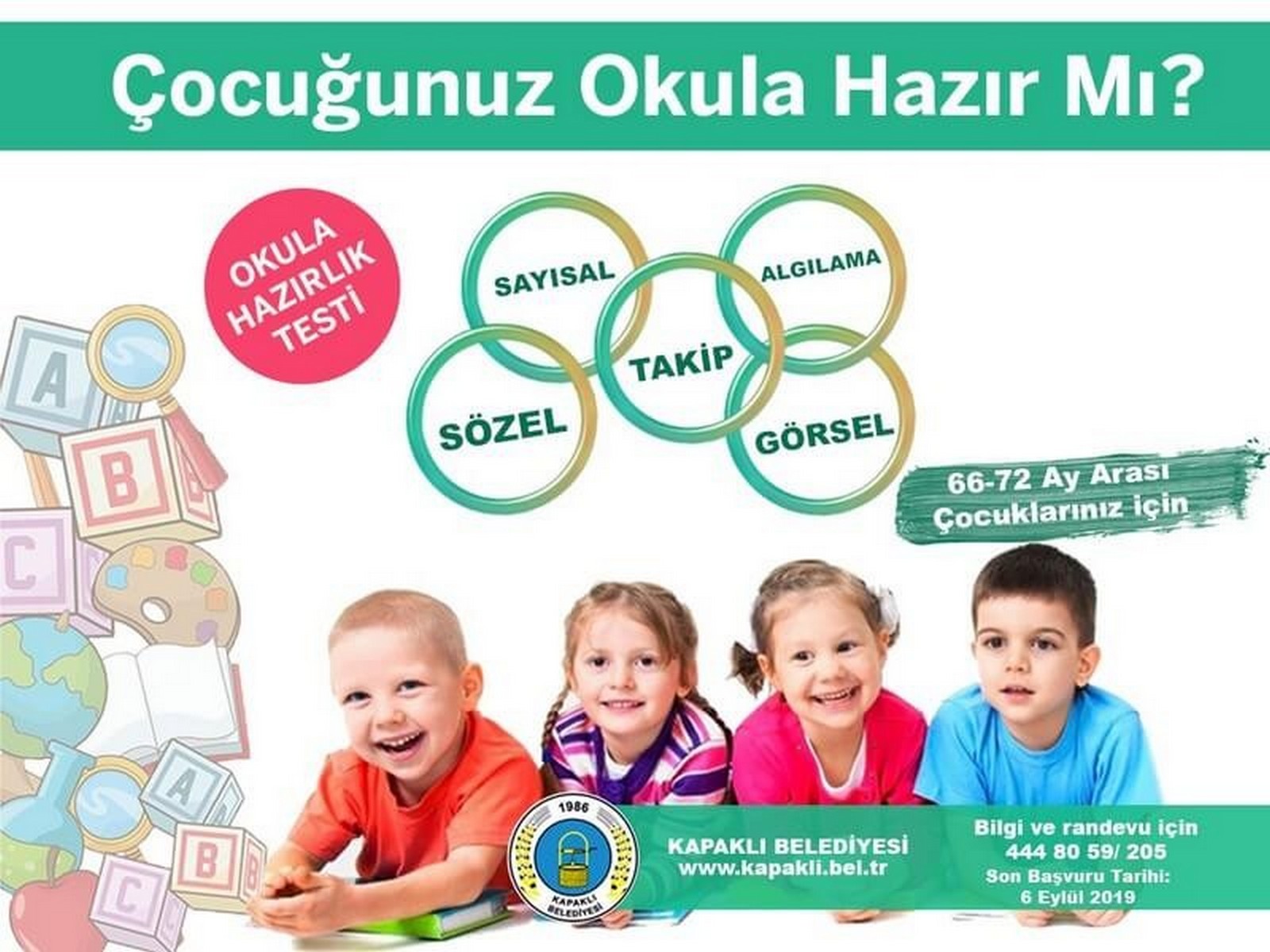 Çocuklara Okula Hazırlık Testi Yapılacak