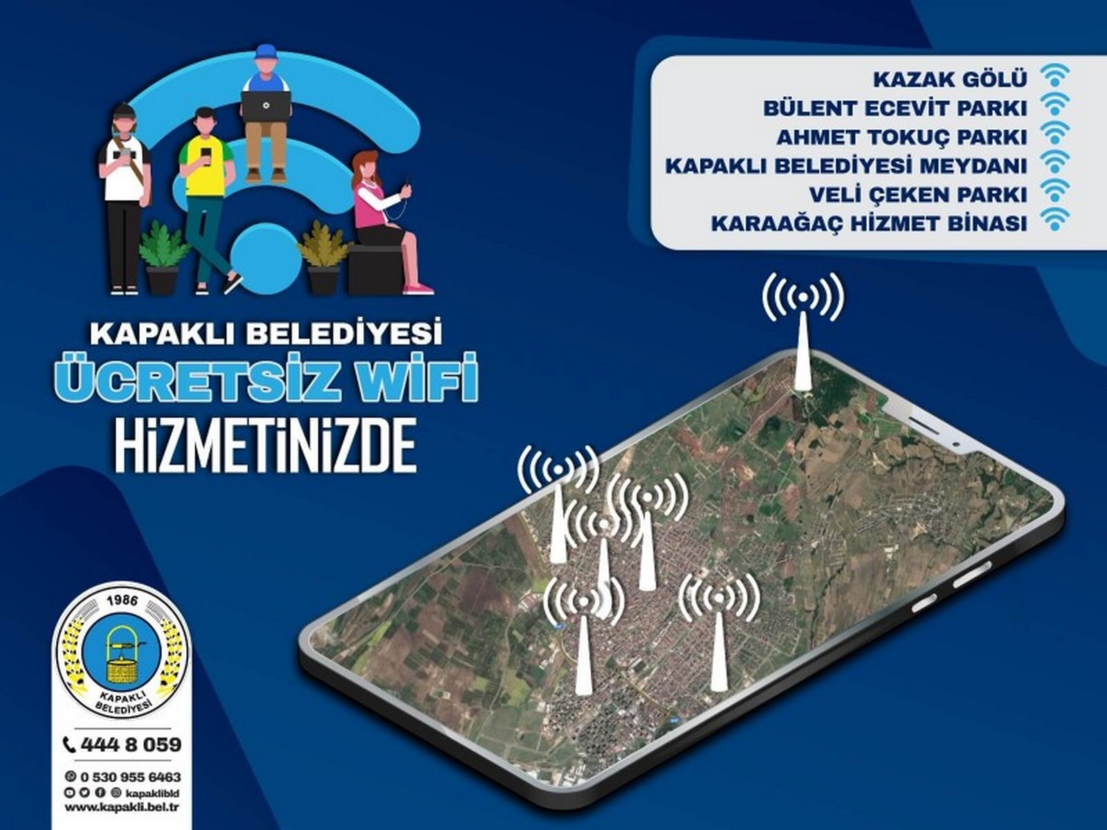 Kapaklı'da Ücretsiz Wi-Fi Ağı Genişliyor