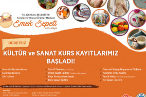 Kültür ve Sanat Kurs Kayıtlarımız Başladı