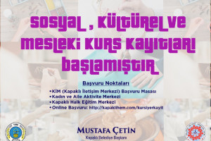 Kurs Kayıtları Başladı