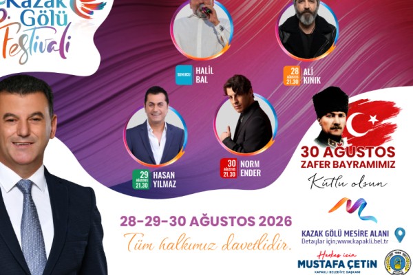 5. Kazak Gölü Festivali, 28-29-30 Ağustos’ta Gerçekleştirilecek